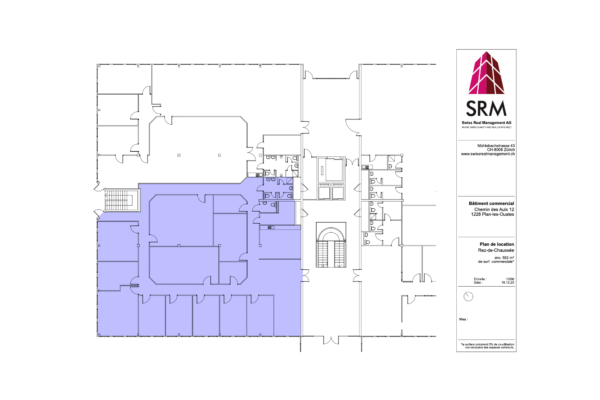 552m2 bureaux / industriel au rez du CTN 12 à Plan-les-Ouates
